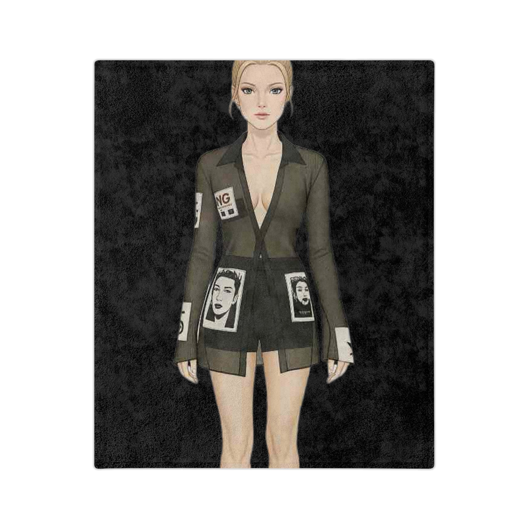 Fashion Illustration Blanket – Modern Chic Art Throw