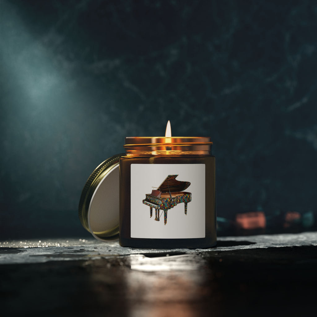 Piano Art Candle – Color Grand Piano, Music Inspired Home Decor