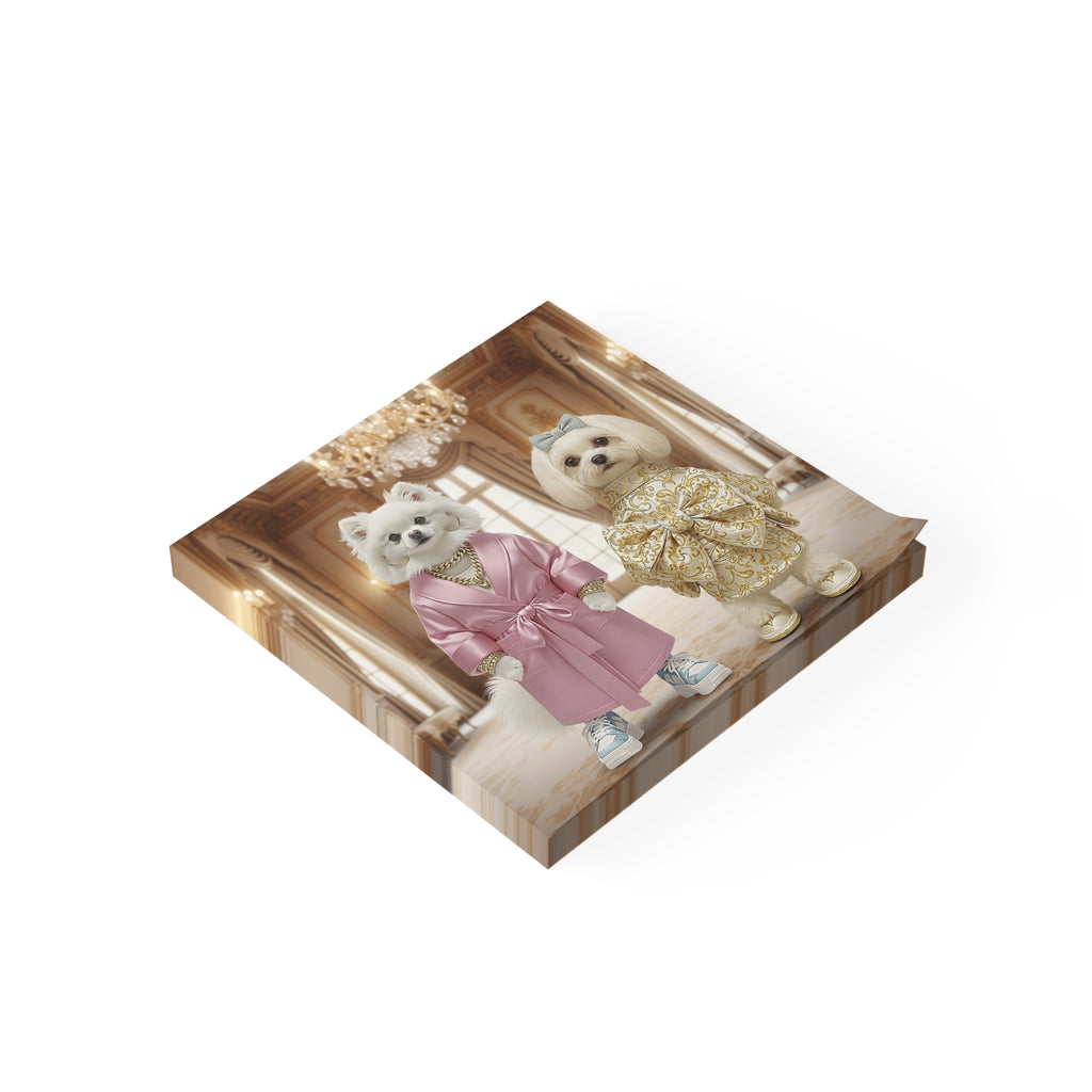 A portrait-style Sticky Note® memo pad designed to add character to everyday notes. Small in size, but intentionally bold in concept