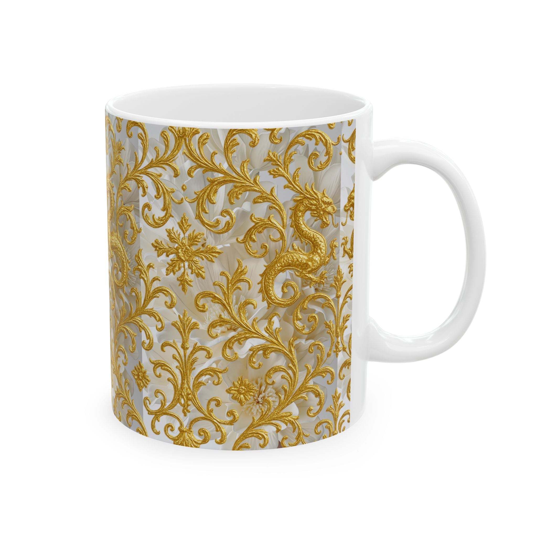 Golden Dragon Mug – Luxury Baroque Art Design