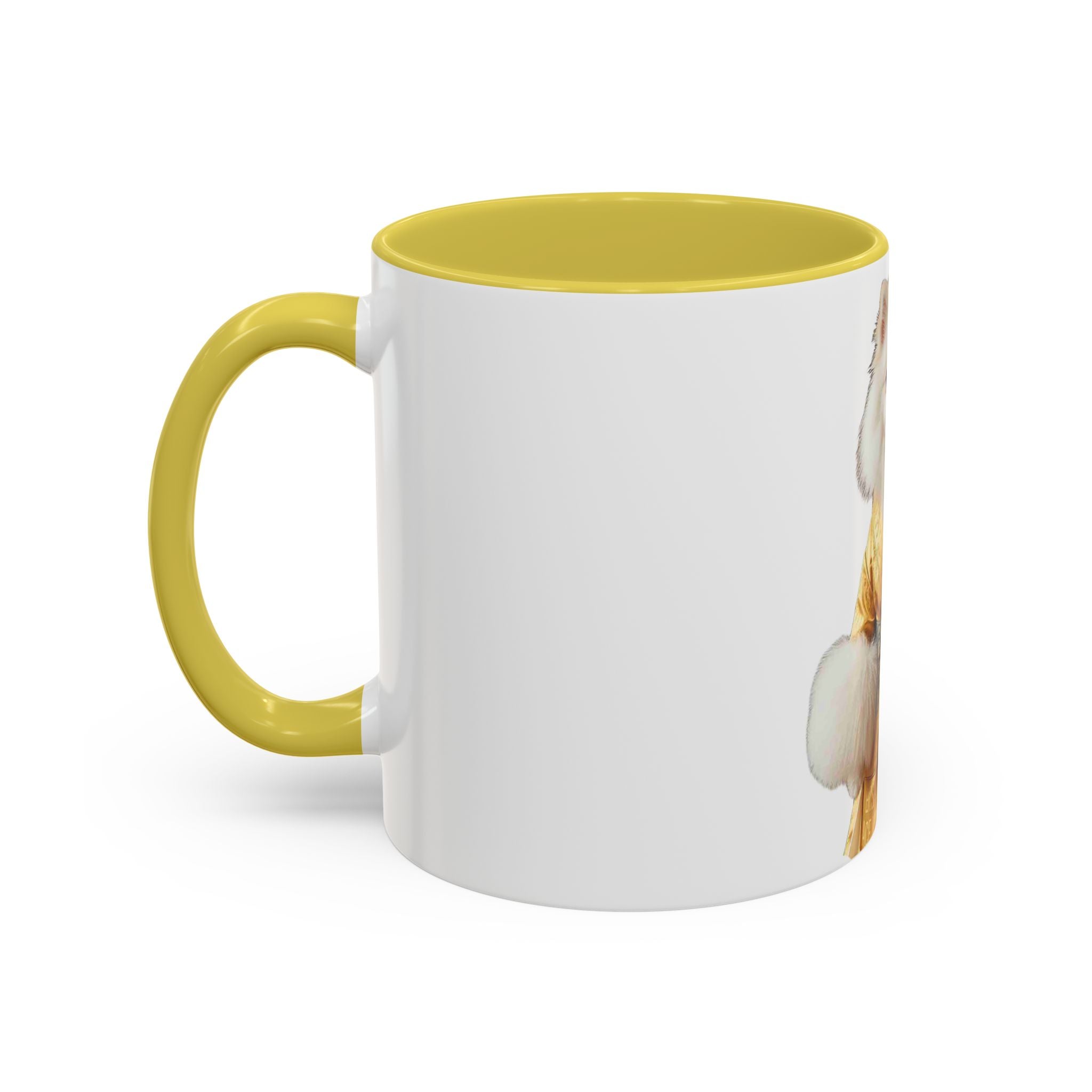 Pomeranian in Golden Robe Mug — Colorful 11oz & 15oz Ceramic Coffee Mug