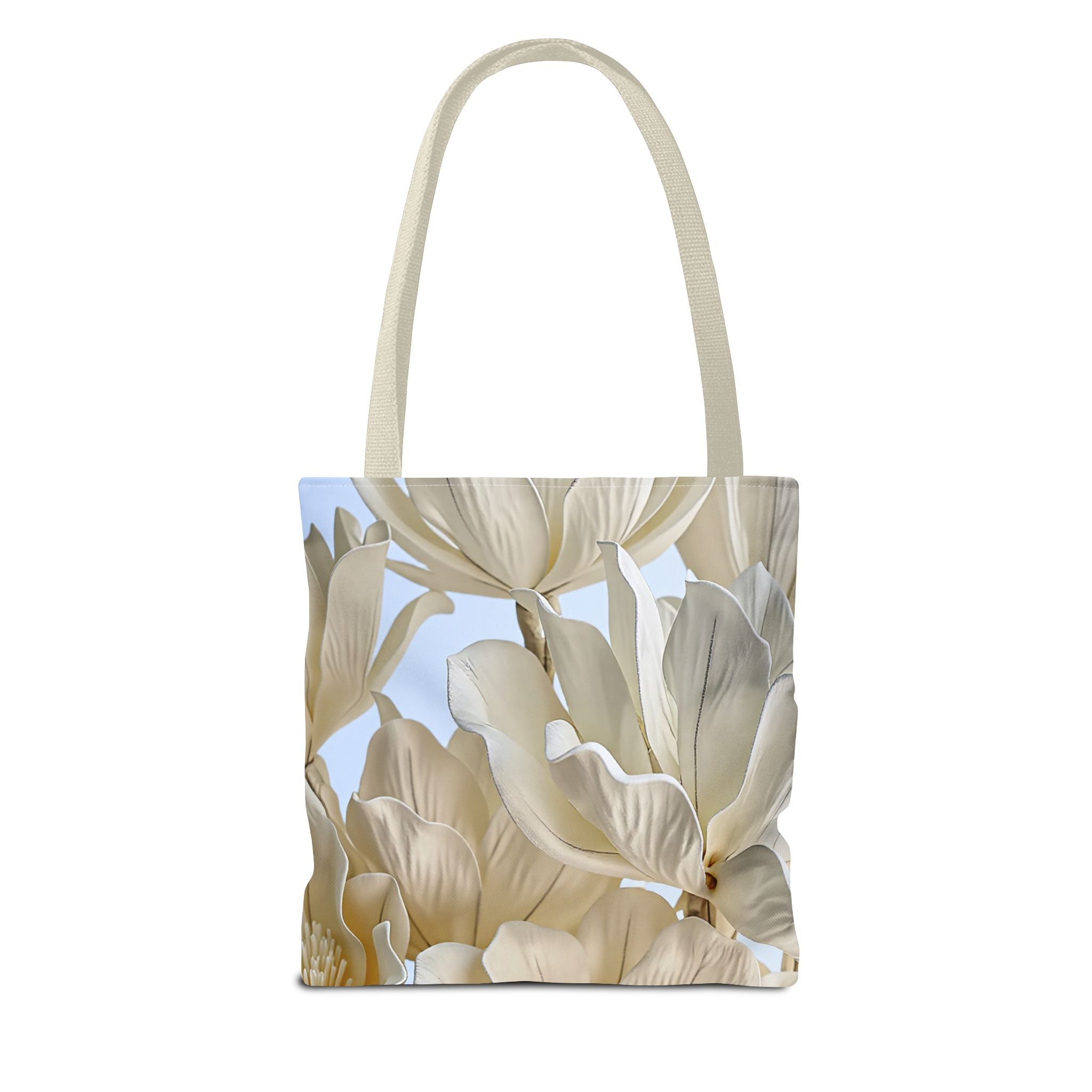 Colorful Grand Piano Art Tote Bag – Floral Background Statement Tote