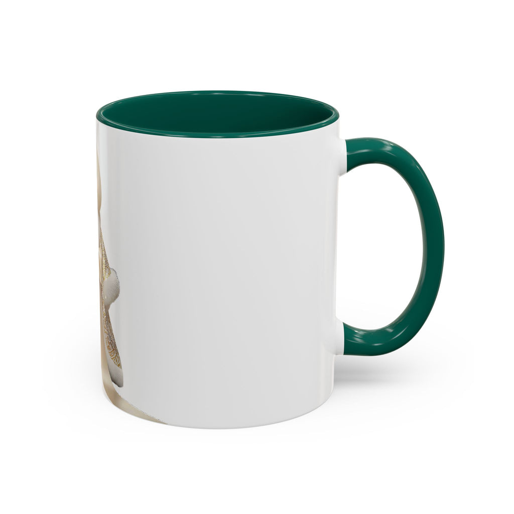 Regal Pup Love Mug – Elegant Gold Ribbon Edition