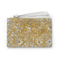 Golden Dragon Baroque Wristlet Pouch | Luxury Pattern Zipper Clutch