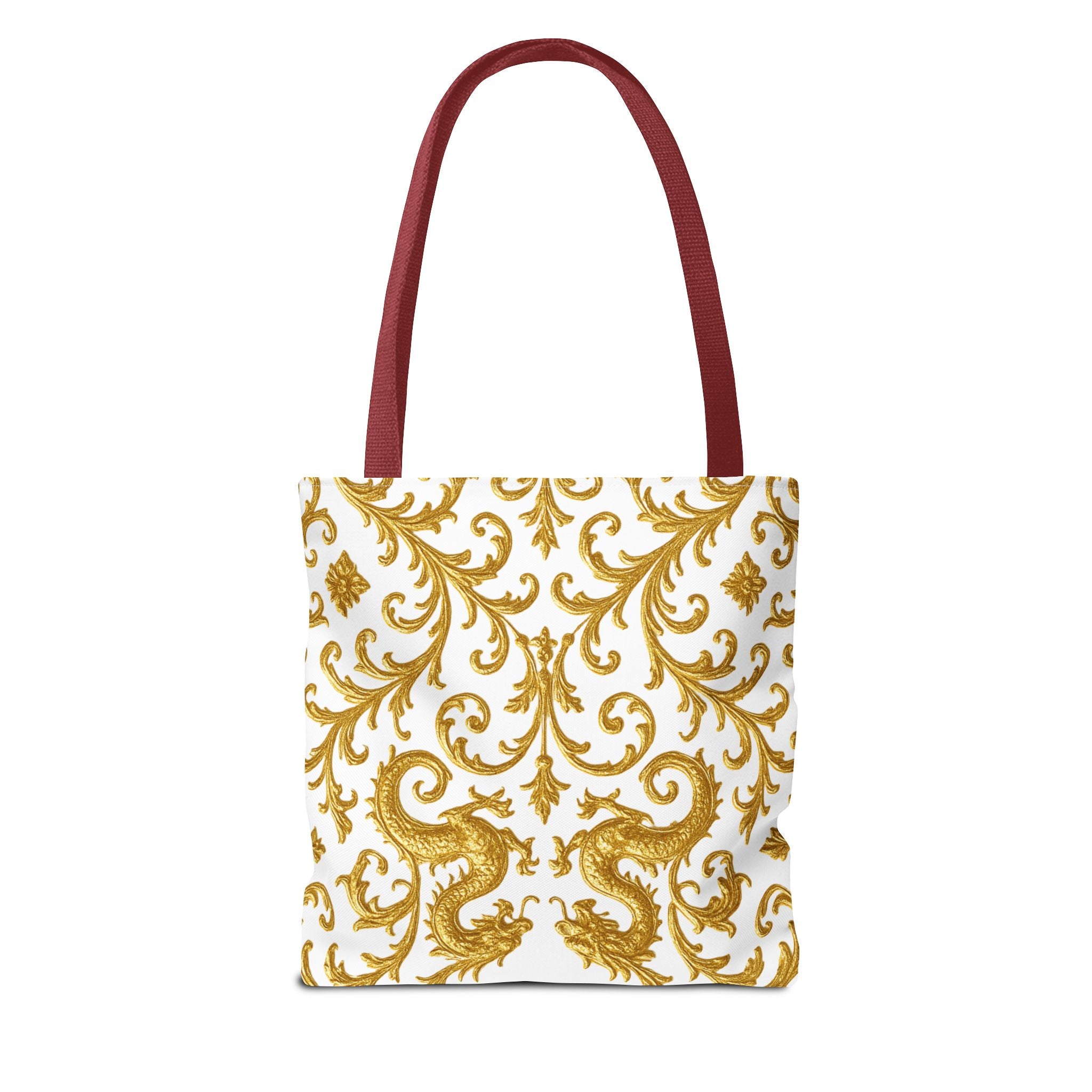 Gold Baroque Pattern Tote Bag – Elegant Statement Shoulder Tote