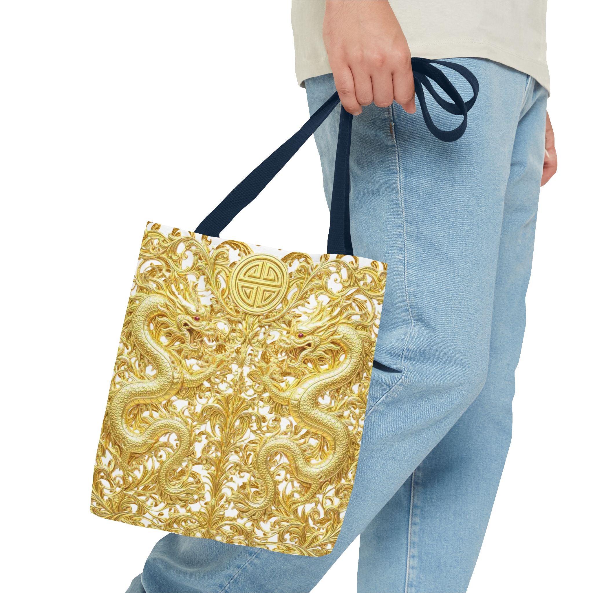 Gold Dragon Baroque Tote Bag – Luxury Statement Tote