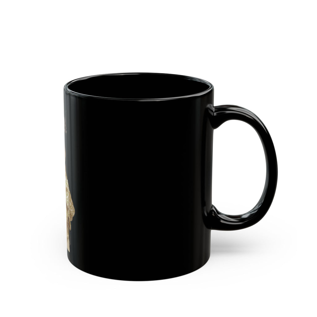 Mini Schnauzer with Gold Bow Mug — Cute Dog Coffee Cup (11oz/15oz)