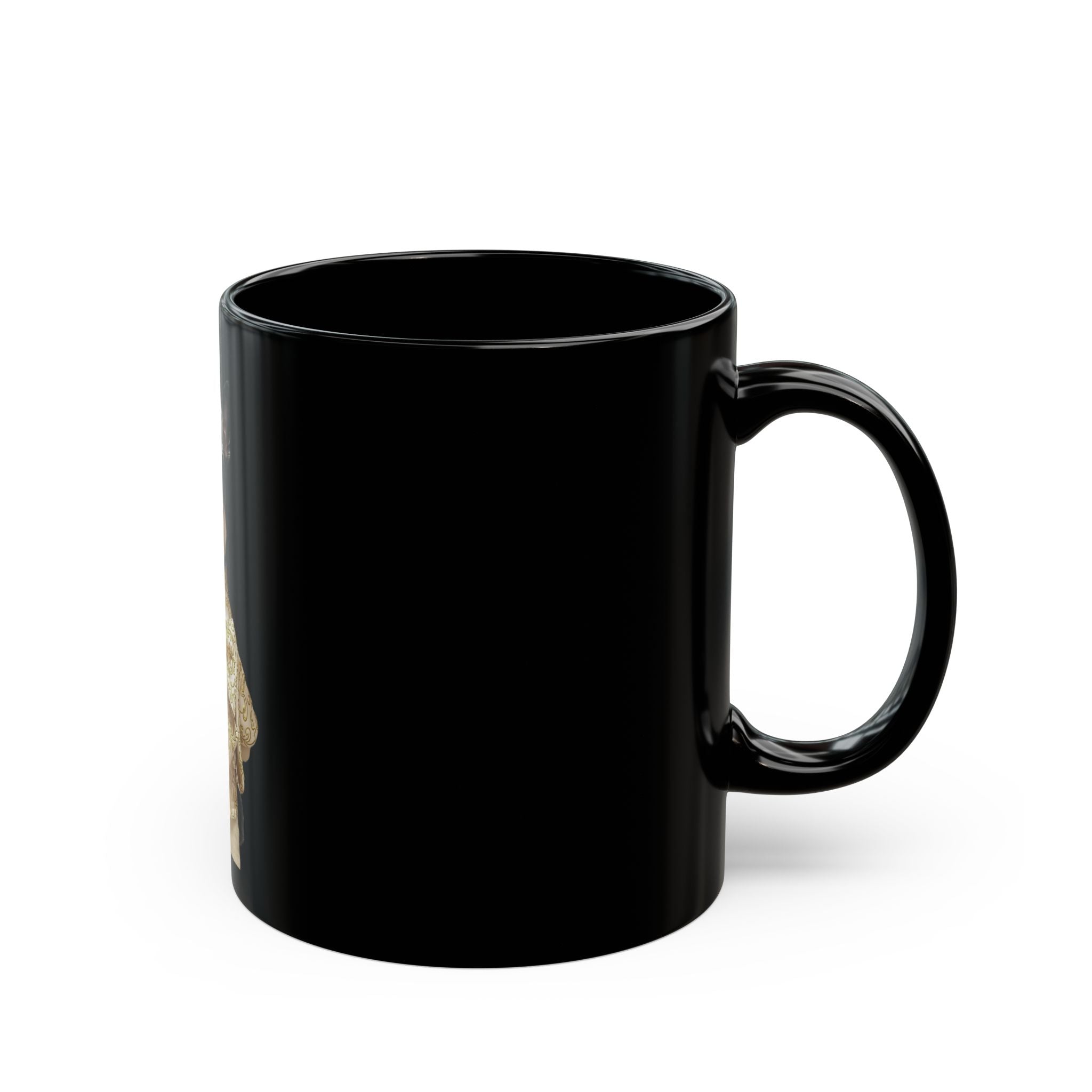 Mini Schnauzer with Gold Bow Mug — Cute Dog Coffee Cup (11oz/15oz)
