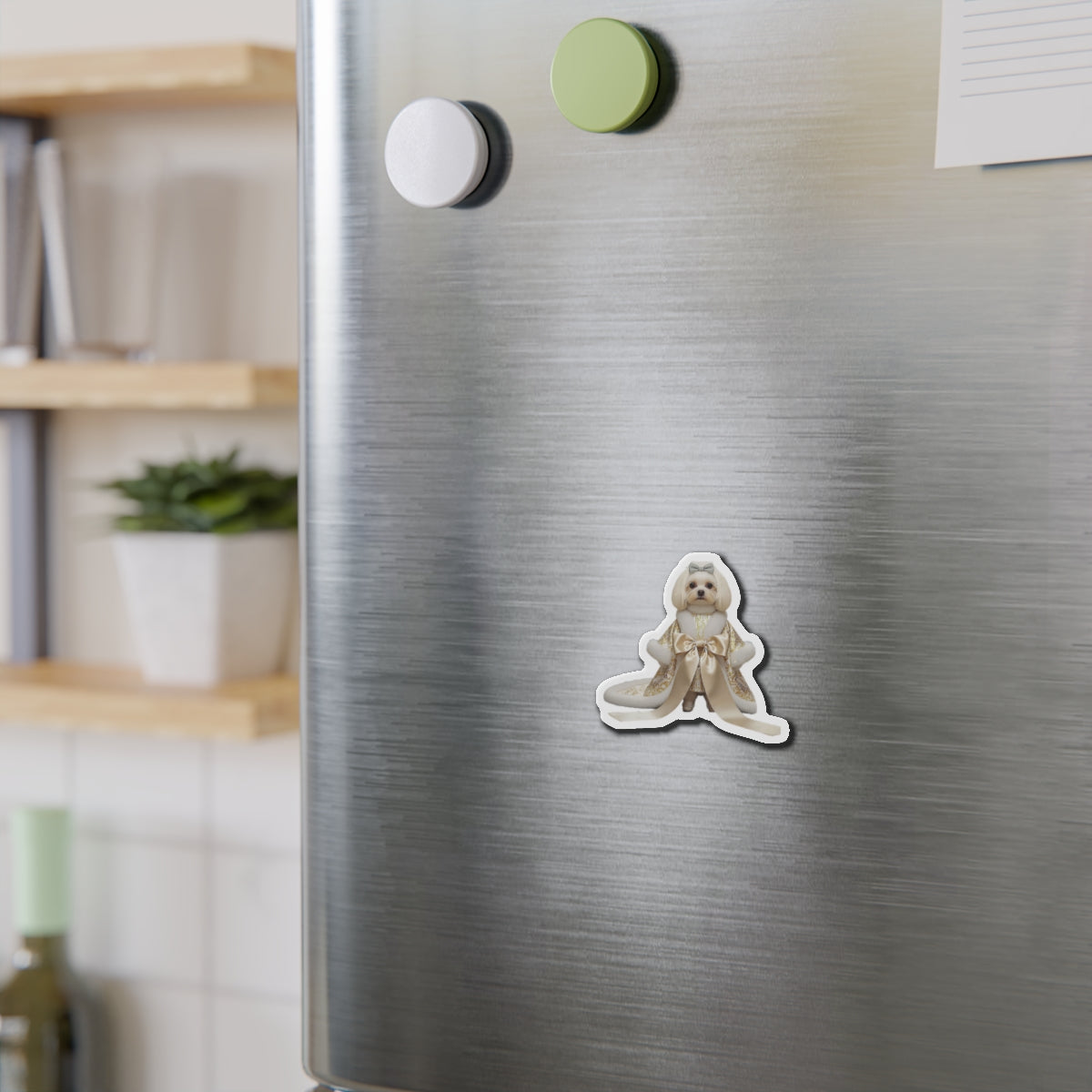 Regal Pup Love Sticker – Golden Ribbon Edition