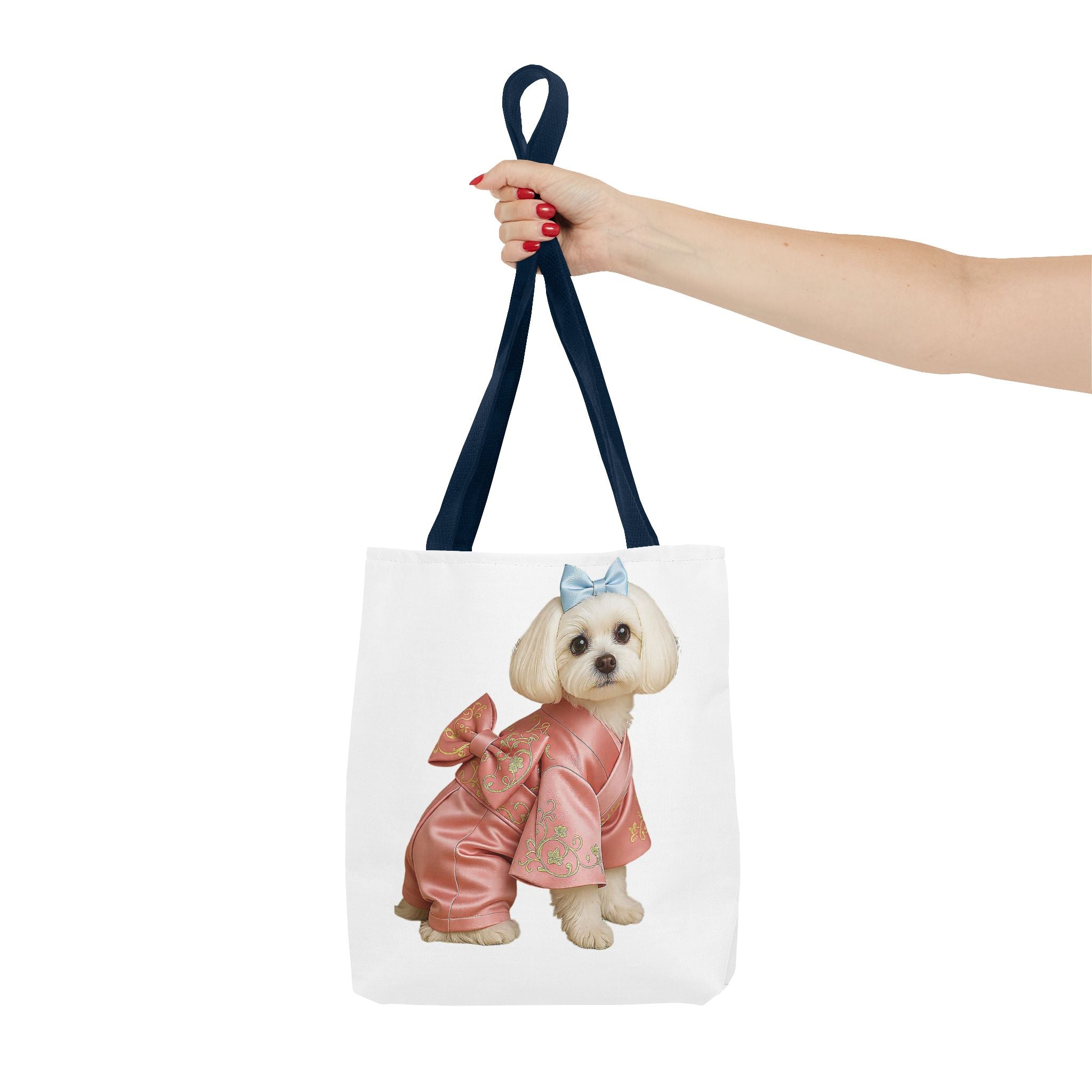 Korean Hanbok Dog Tote Bag – Pink Traditional Style