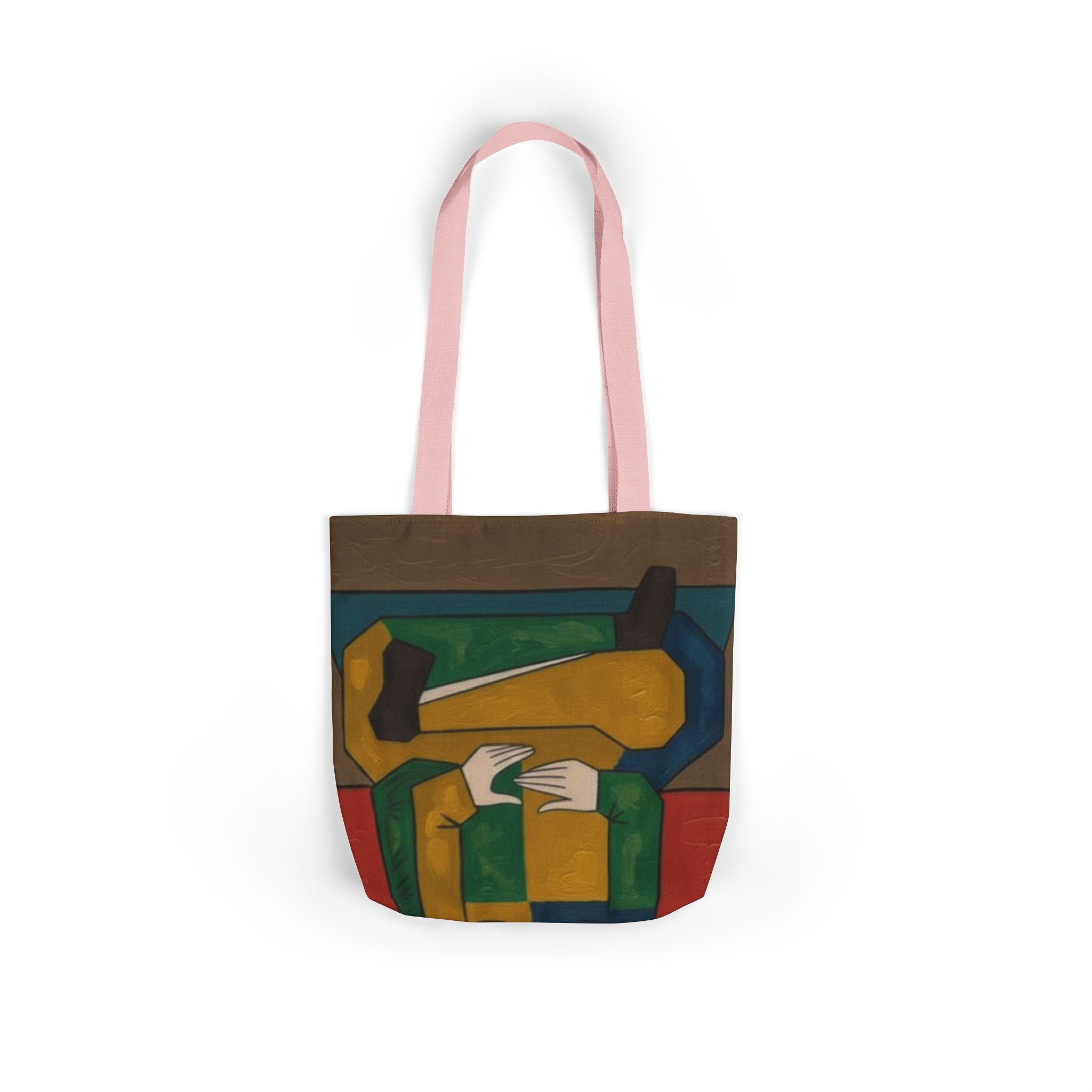 Parisian Café Canvas Tote — Illustrated City Street Market Bag