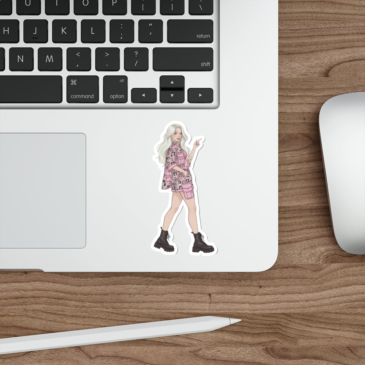 Minimal Fashion Figure Sticker — Clean & Modern Design