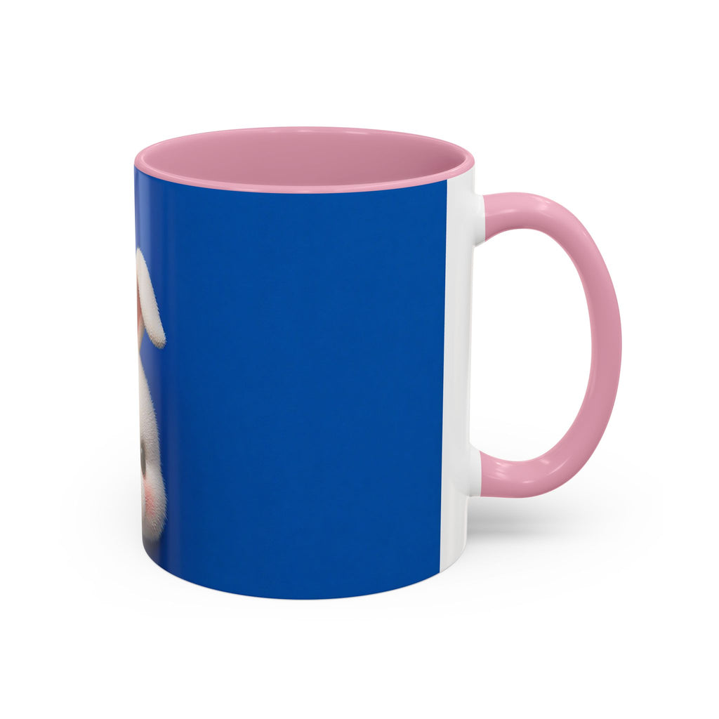 Blue Bunny Accent Mug – Cute Minimal Animal Art Cup