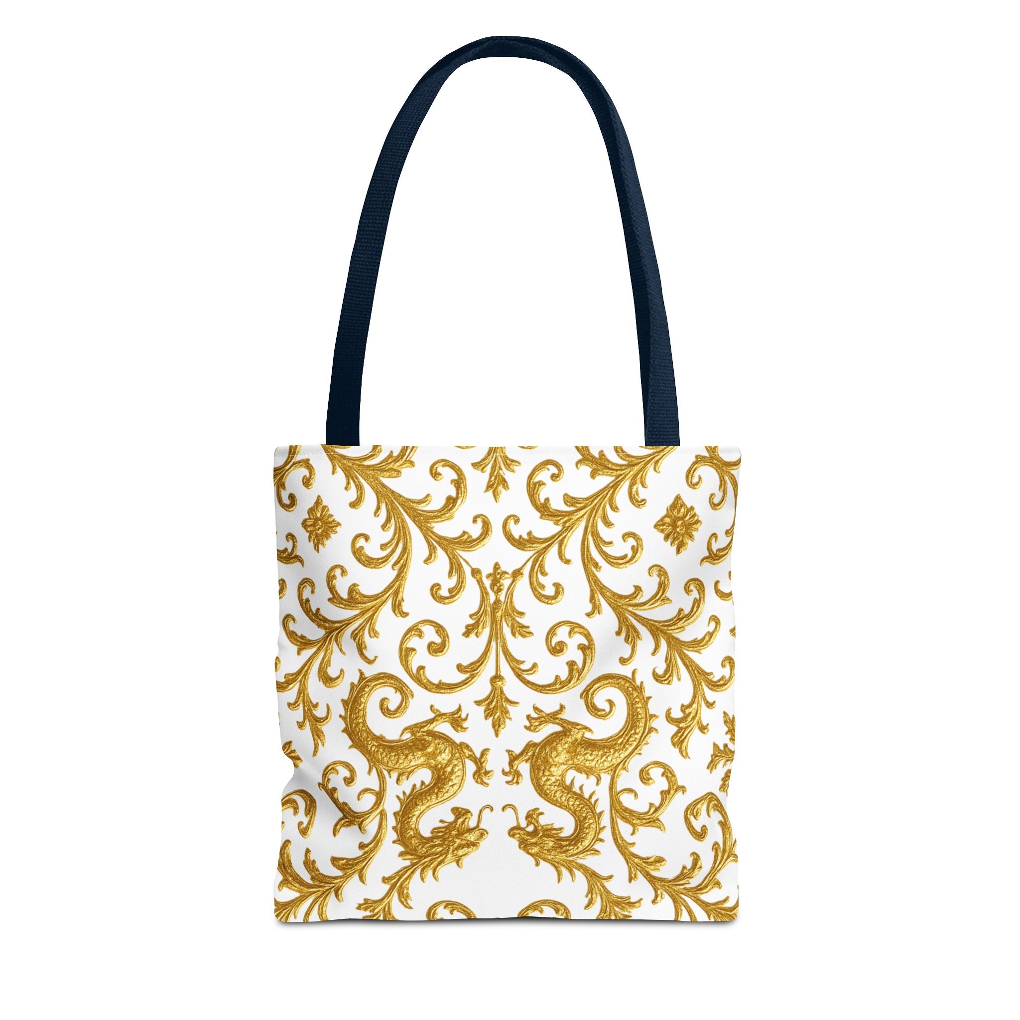 Gold Baroque Pattern Tote Bag – Elegant Statement Shoulder Tote
