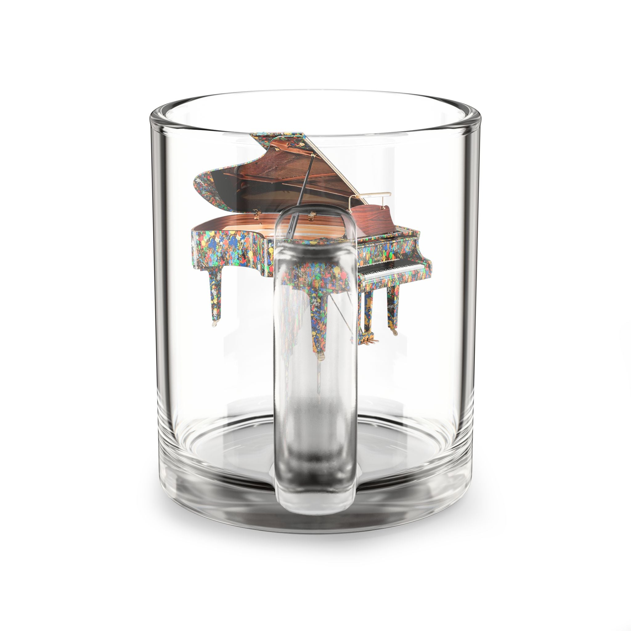 Floating Piano Glass Mug – Art Object Cup