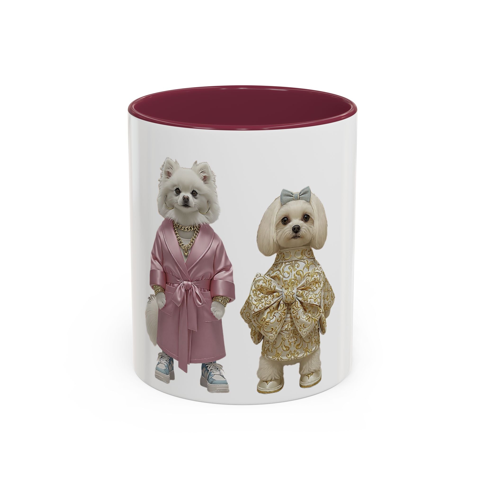 Fashionable Dogs Ceramic Mug — Stylish Designer-Dressed Dogs (11oz & 15oz)