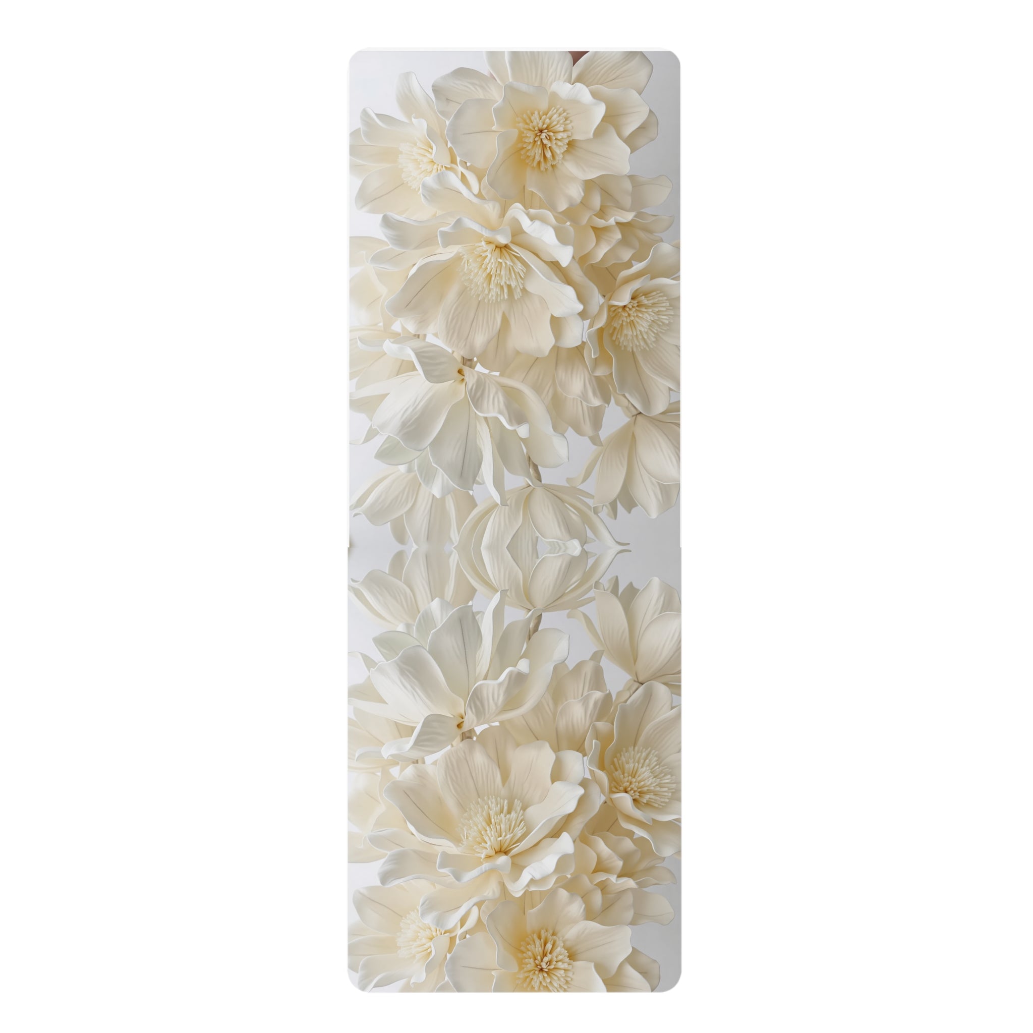 Soft Bloom Yoga Mat – Neutral Floral Home & Meditation Mat