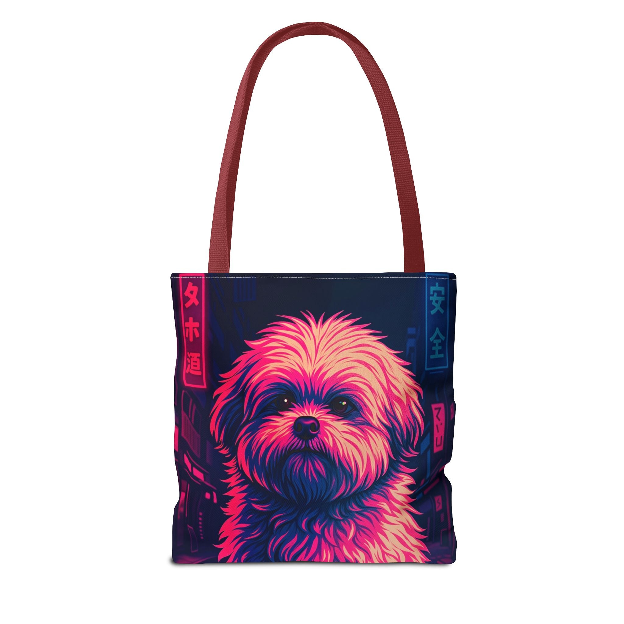 Neon Dog Art Tote Bag – Bold Color Statement Tote