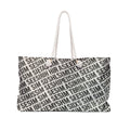 Text Pattern Tote Bag – Graphic Minimal Canvas Tote