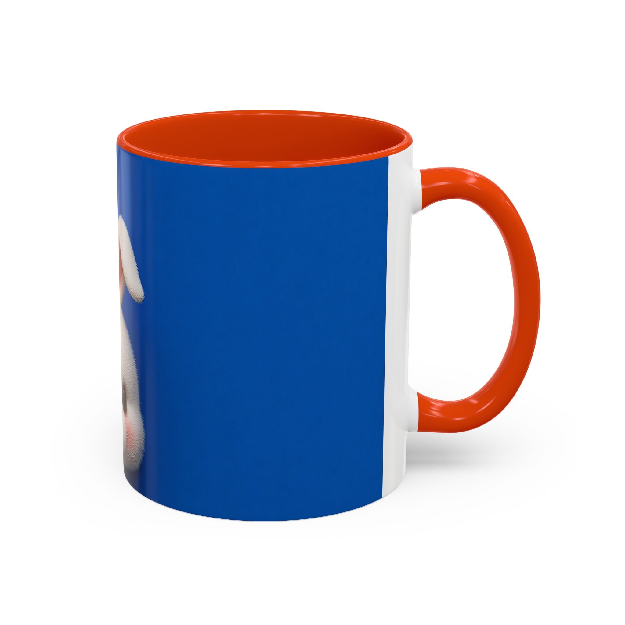 Blue Bunny Accent Mug – Cute Minimal Animal Art Cup