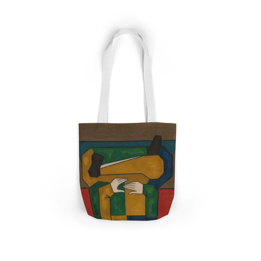 Parisian Café Canvas Tote — Illustrated City Street Market Bag