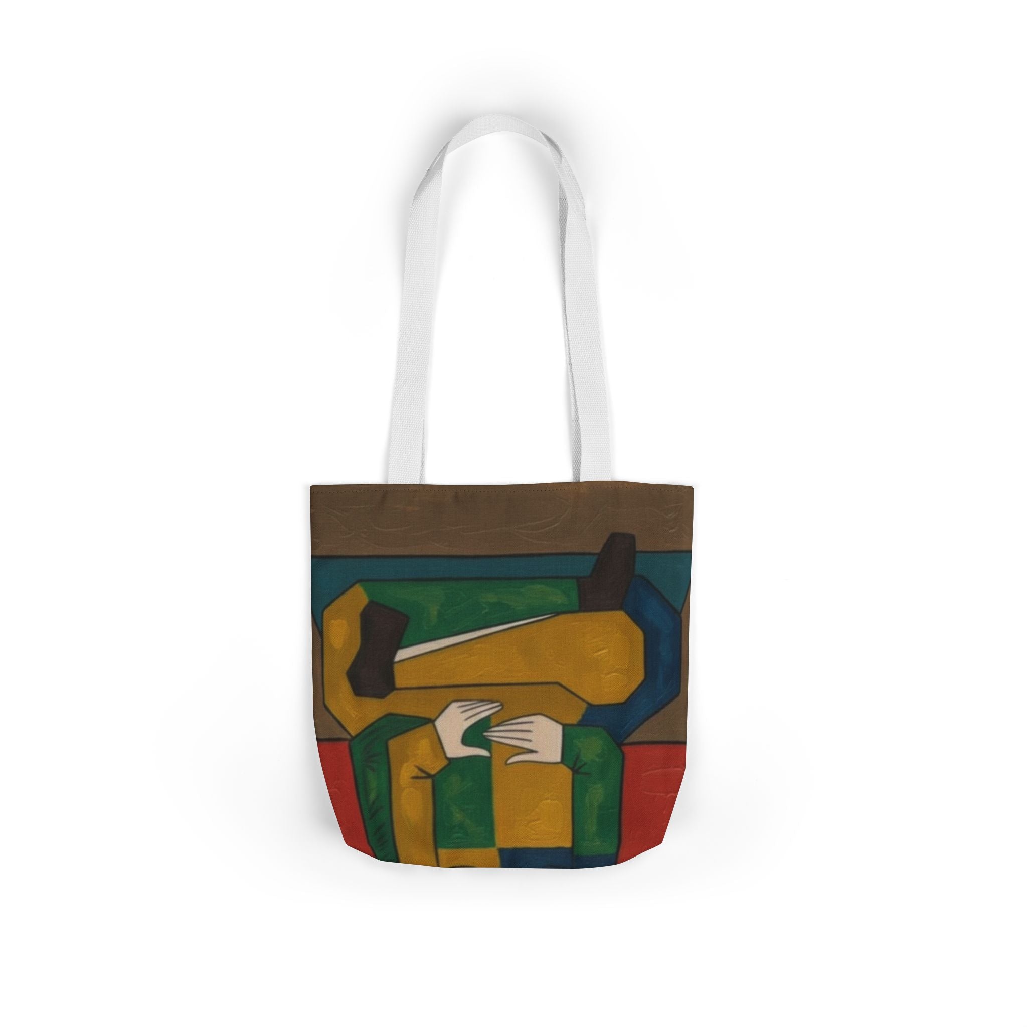 Parisian Café Canvas Tote — Illustrated City Street Market Bag
