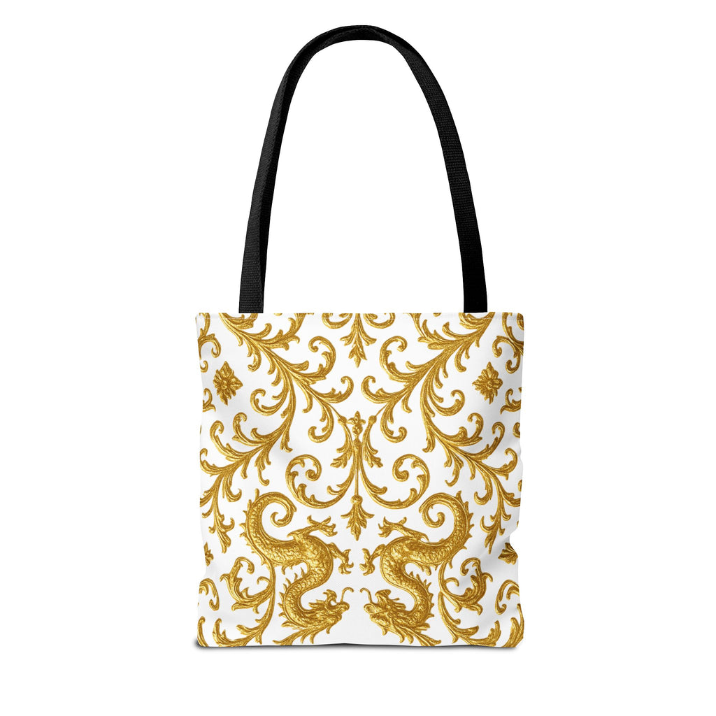 Gold Baroque Pattern Tote Bag – Elegant Statement Shoulder Tote