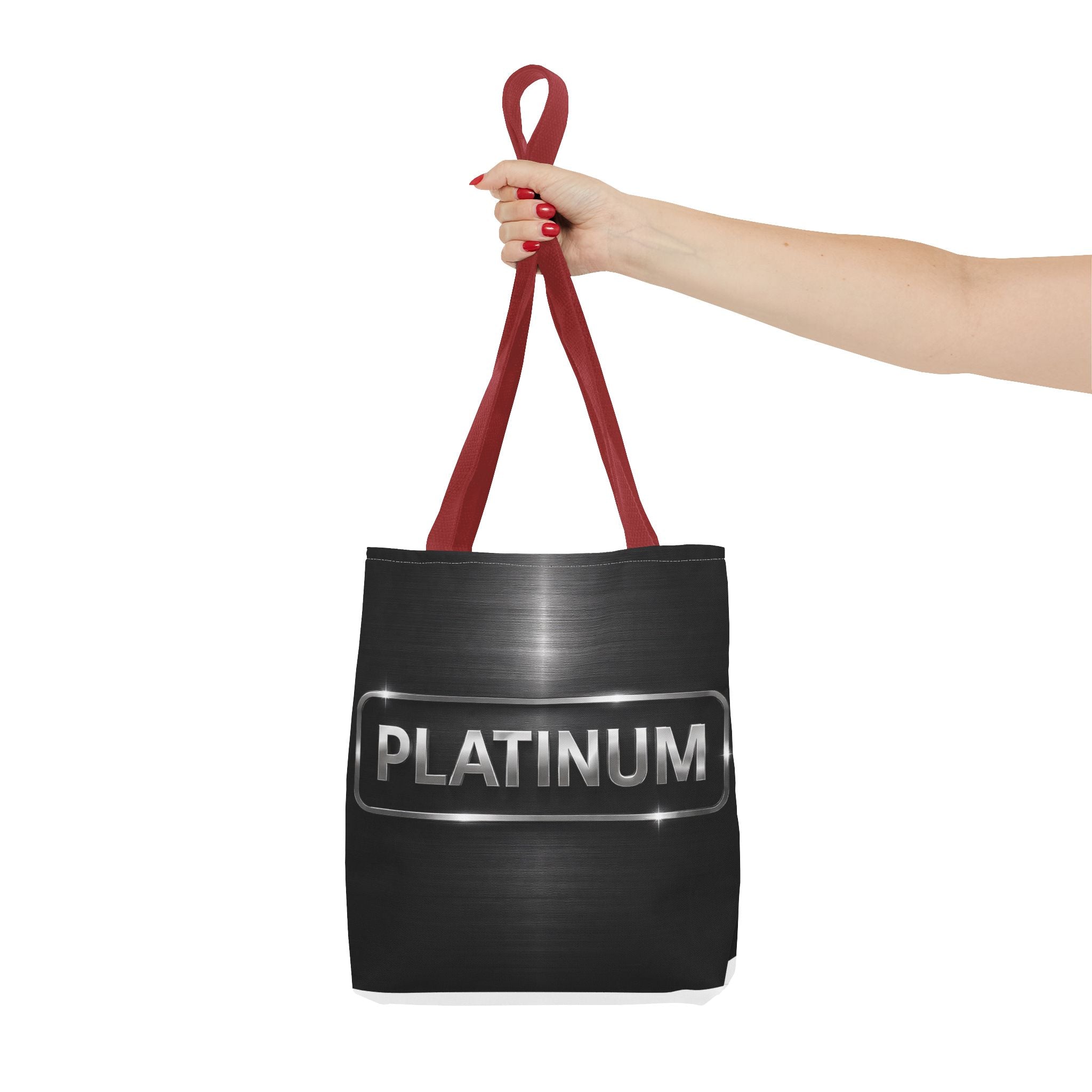 PLATINUM Tote Bag – Minimal Black Premium Statement Bag