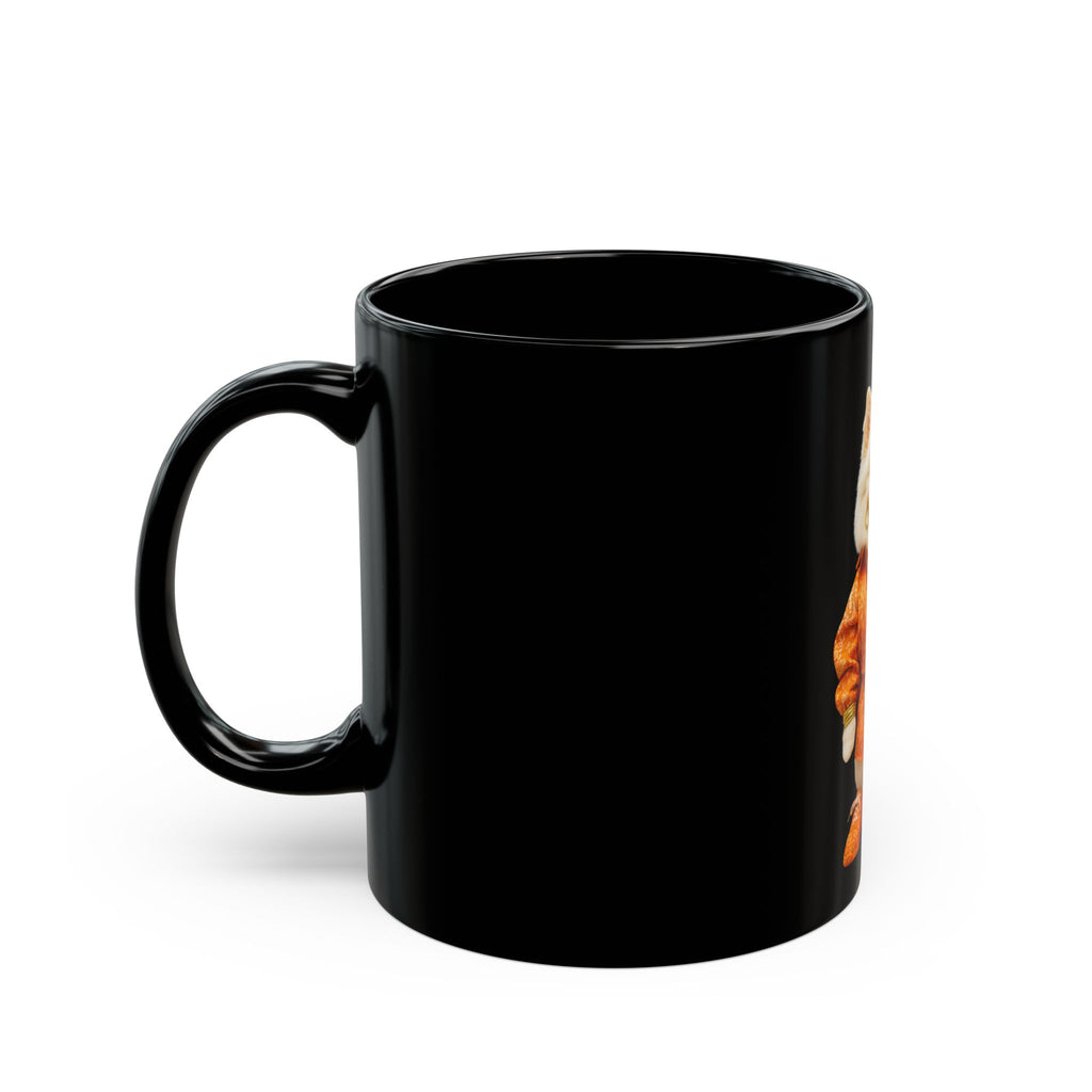 Streetwear Dog Character Black Mug — Bold Urban Pet Art (11oz/15oz)