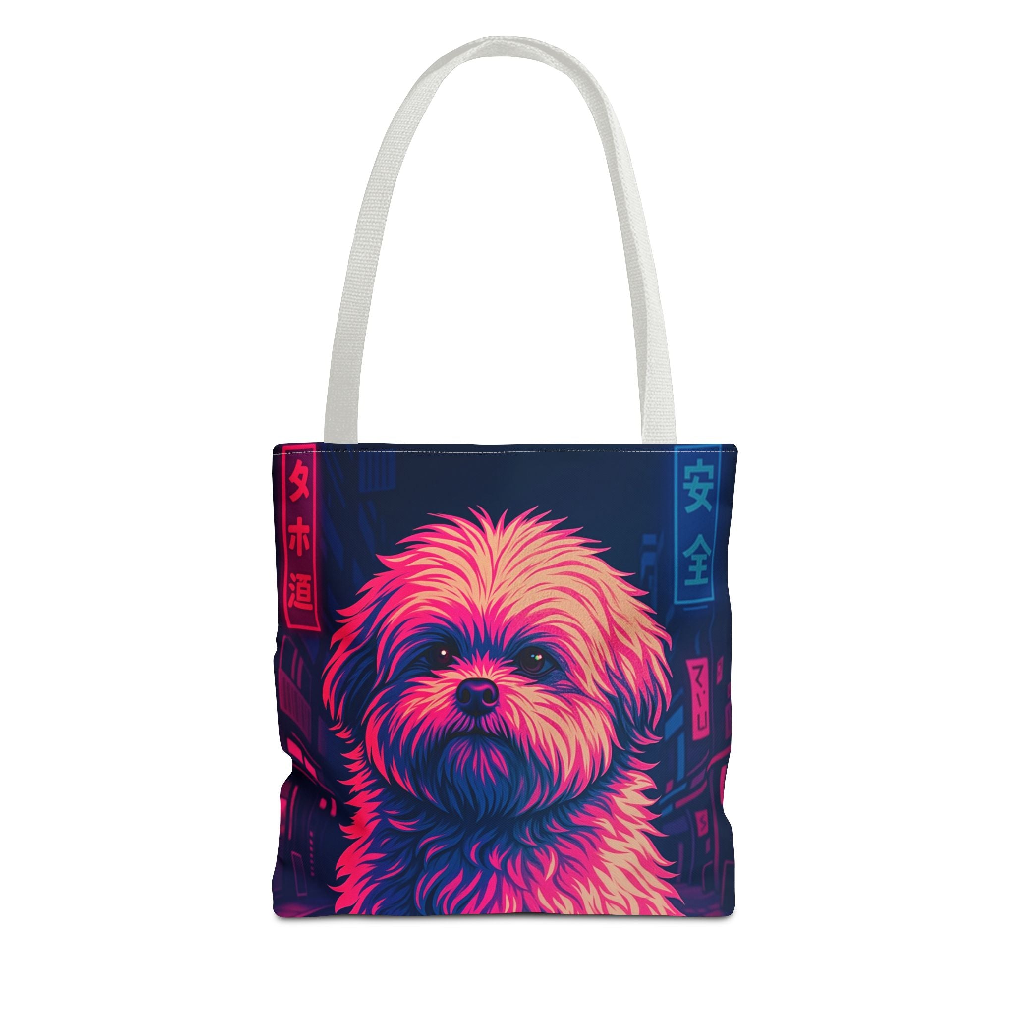 Neon Dog Art Tote Bag – Bold Color Statement Tote