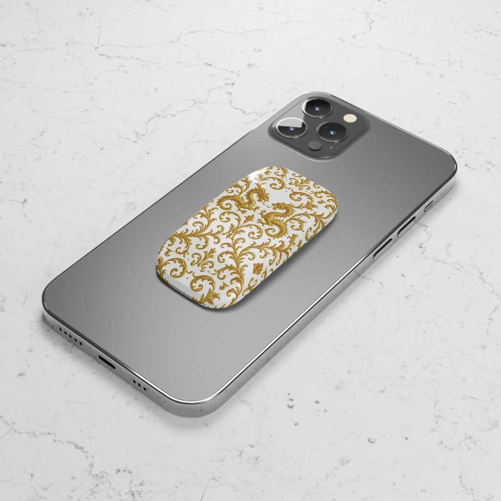 Gold Baroque Dragon Phone Grip | Luxury Decorative Phone Stand