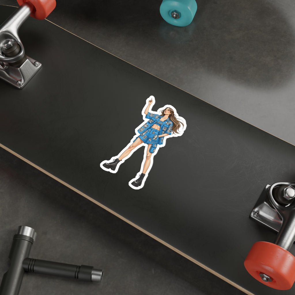 Minimal Fashion Illustration Sticker – Clean Vertical Design