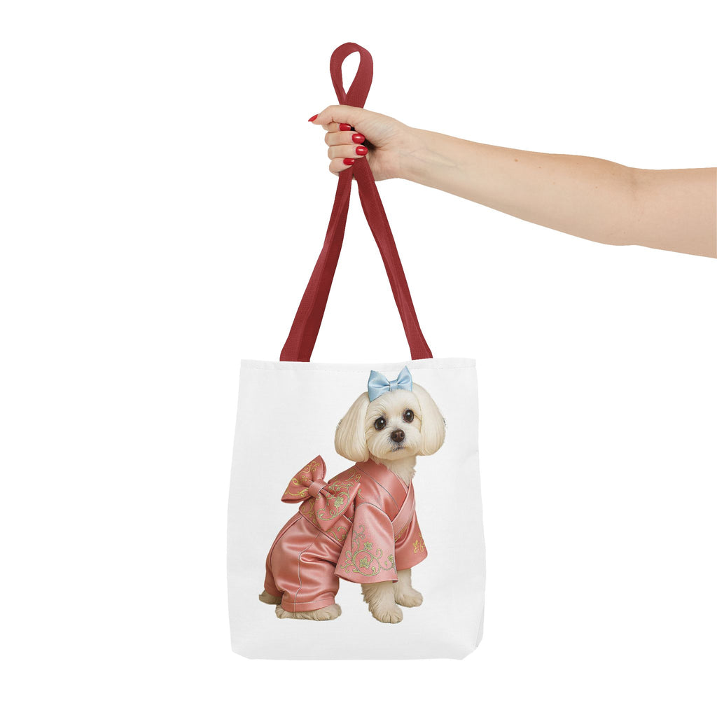 Korean Hanbok Dog Tote Bag – Pink Traditional Style