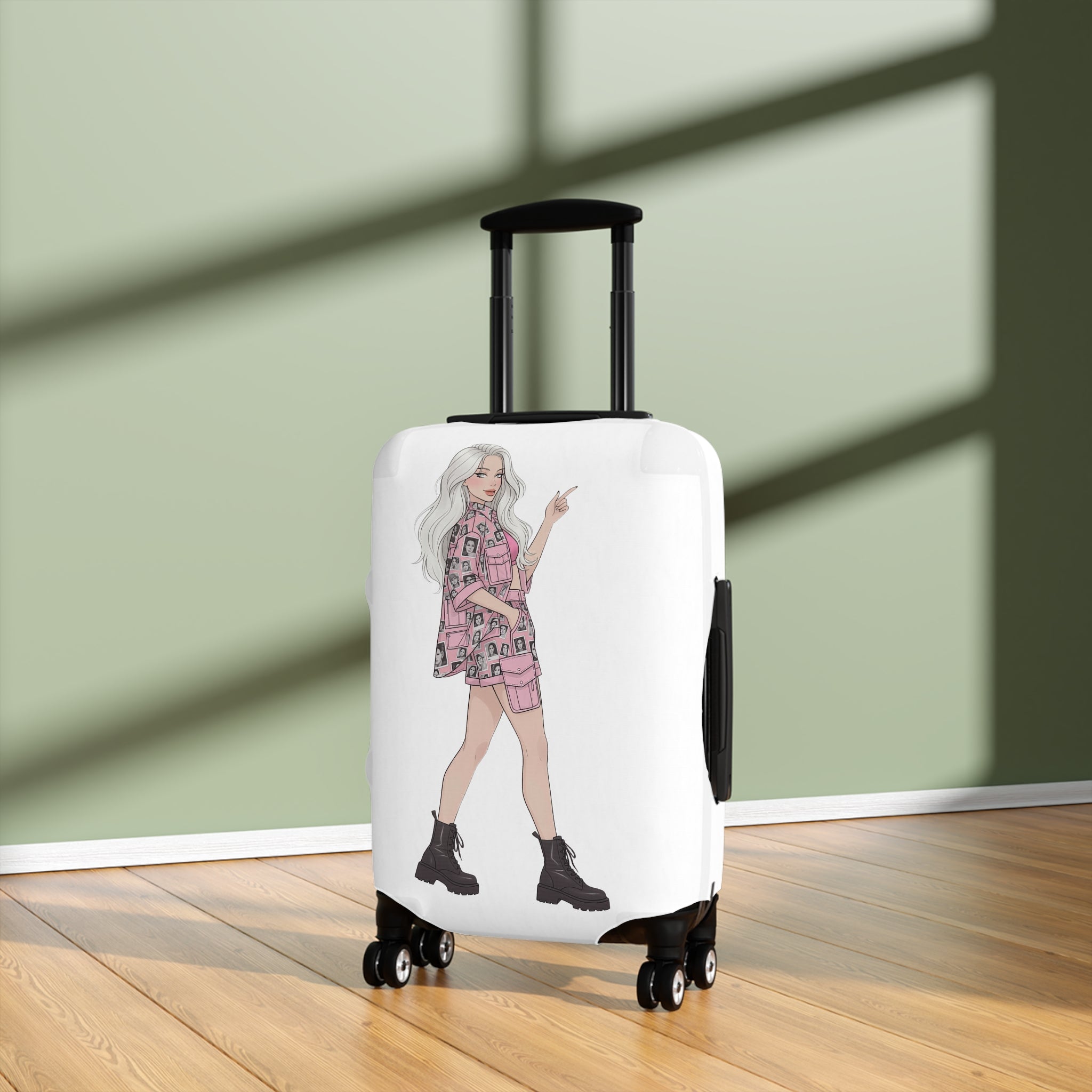 A Suitcase That Gets Noticed – Fashion Illustration Luggage Cover