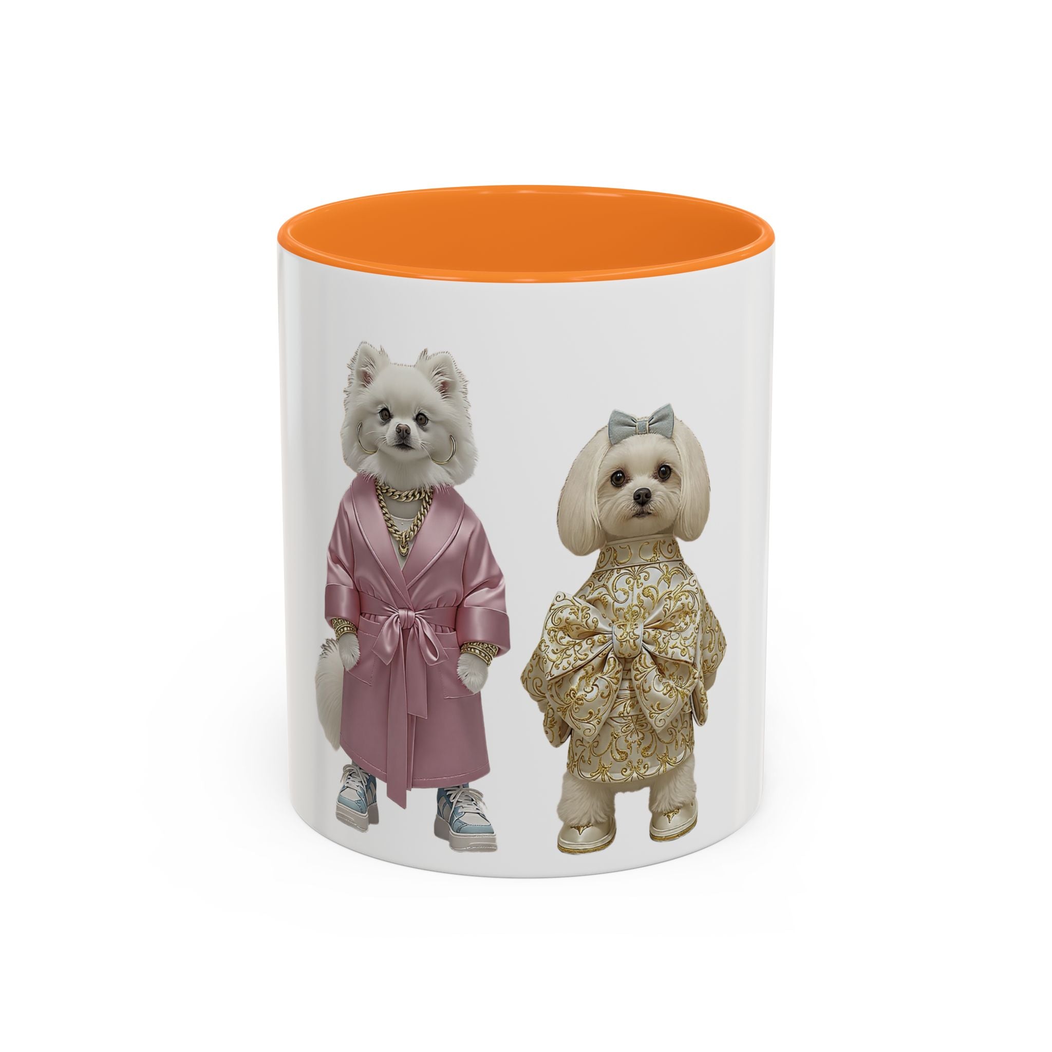 Fashionable Dogs Ceramic Mug — Stylish Designer-Dressed Dogs (11oz & 15oz)
