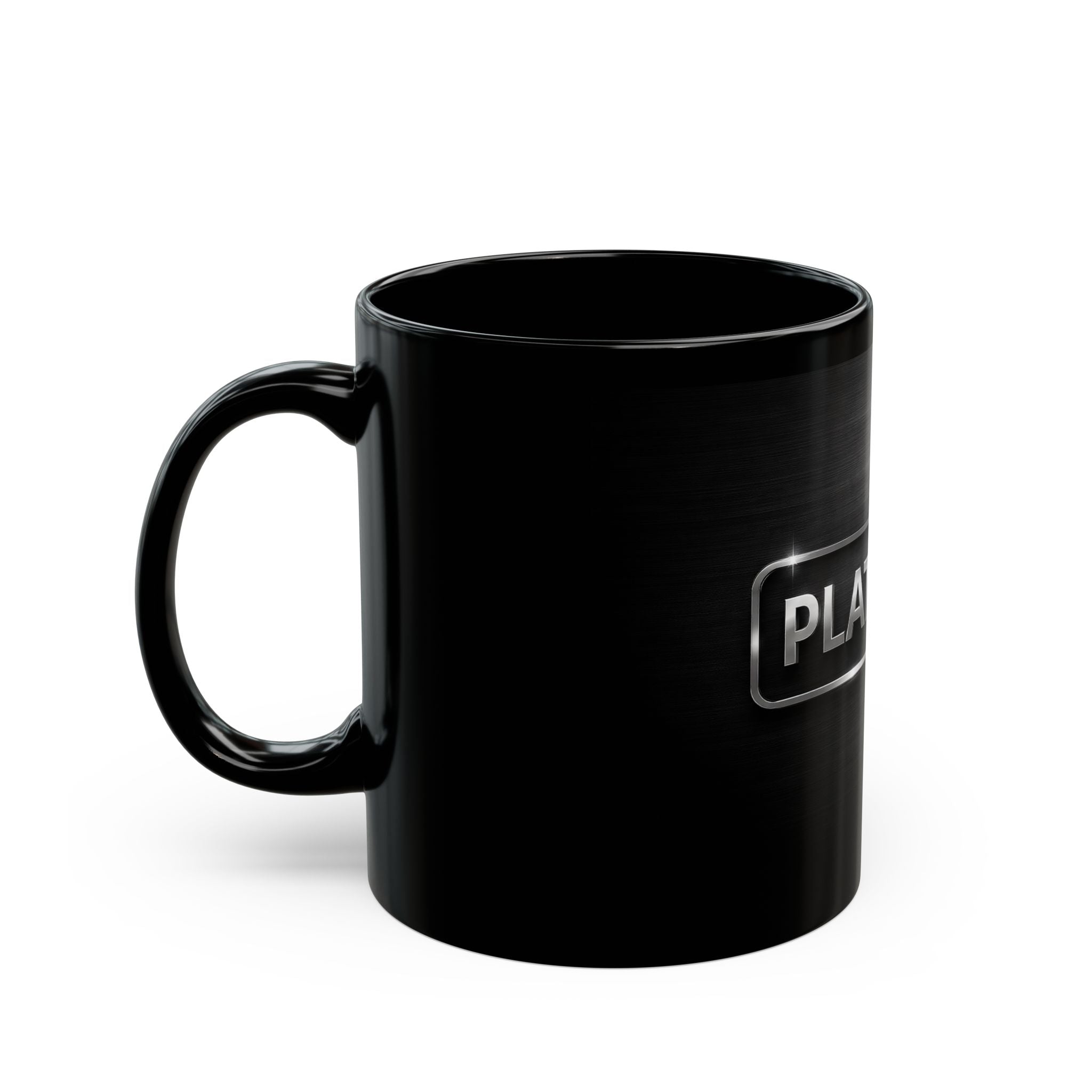 Bold Platinum Minimal Black Mug — 11oz & 15oz