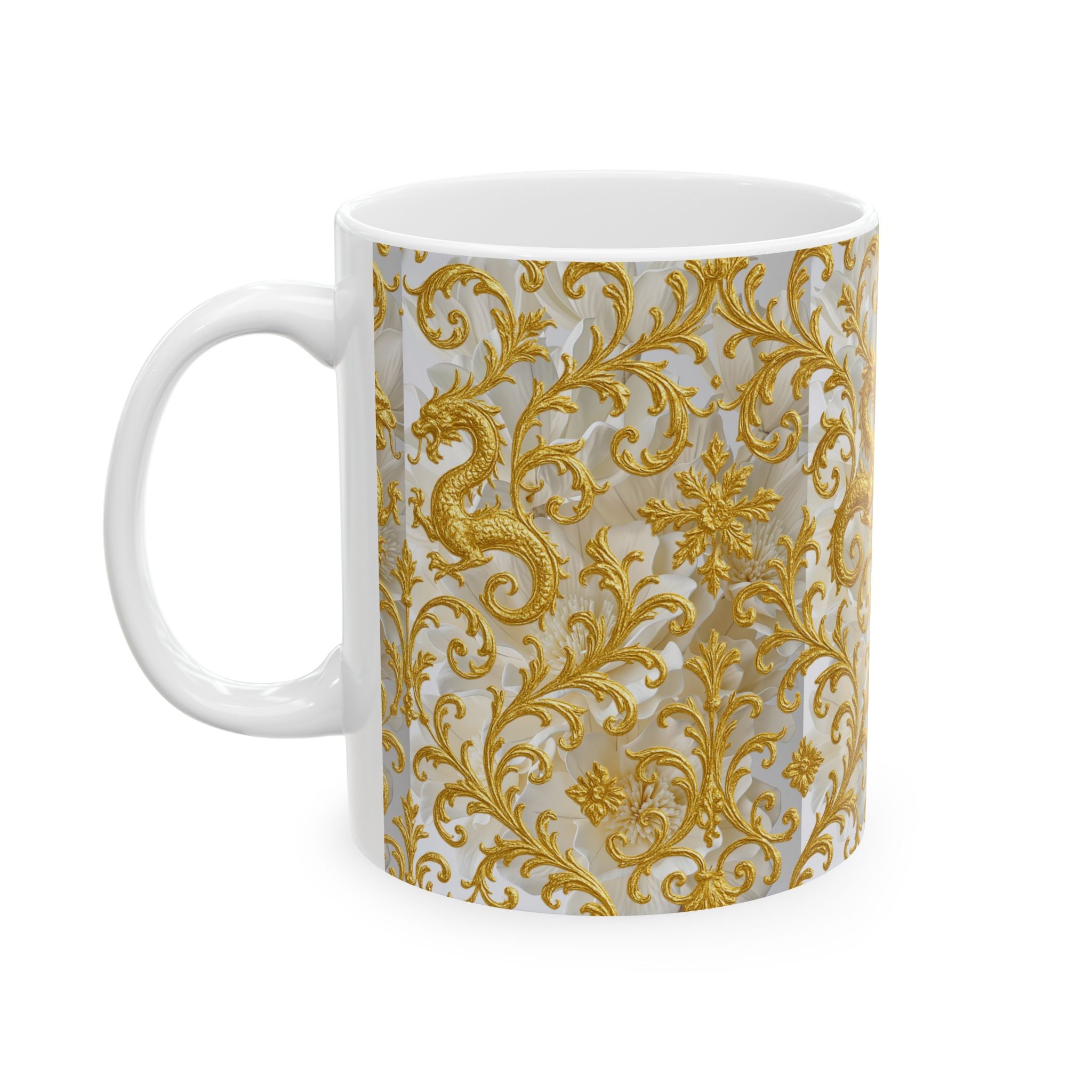 Golden Dragon Mug – Luxury Baroque Art Design