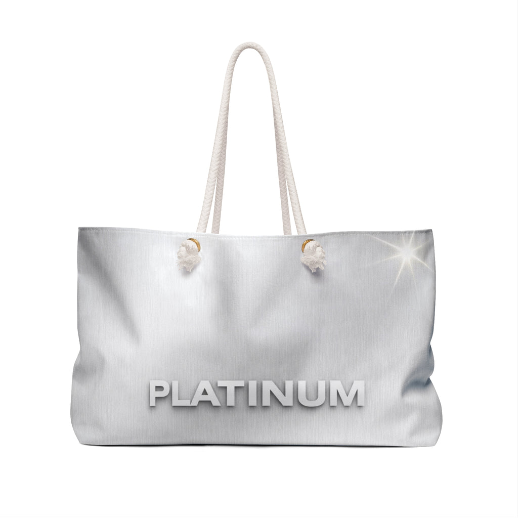 PLATINUM Minimal Silver Tote Bag