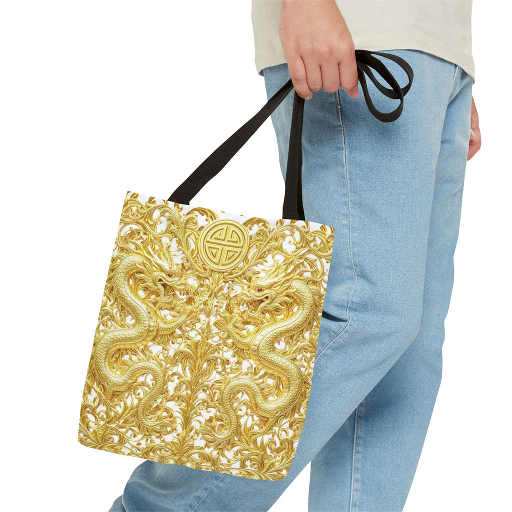 Gold Dragon Baroque Tote Bag – Luxury Statement Tote