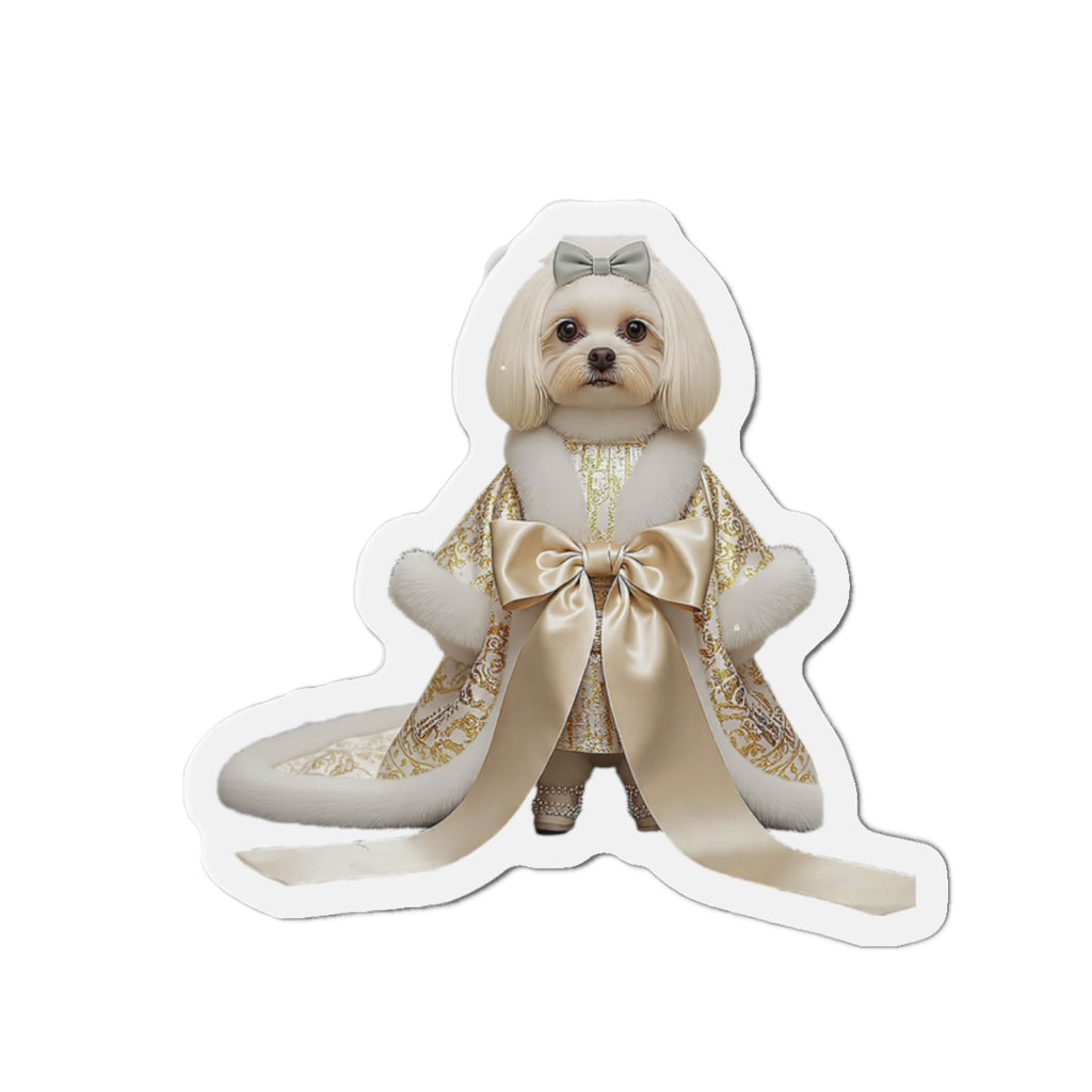 Regal Pup Love Sticker – Golden Ribbon Edition