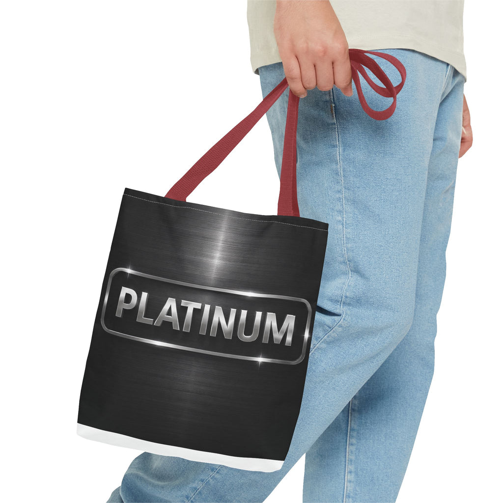 PLATINUM Tote Bag – Minimal Black Premium Statement Bag