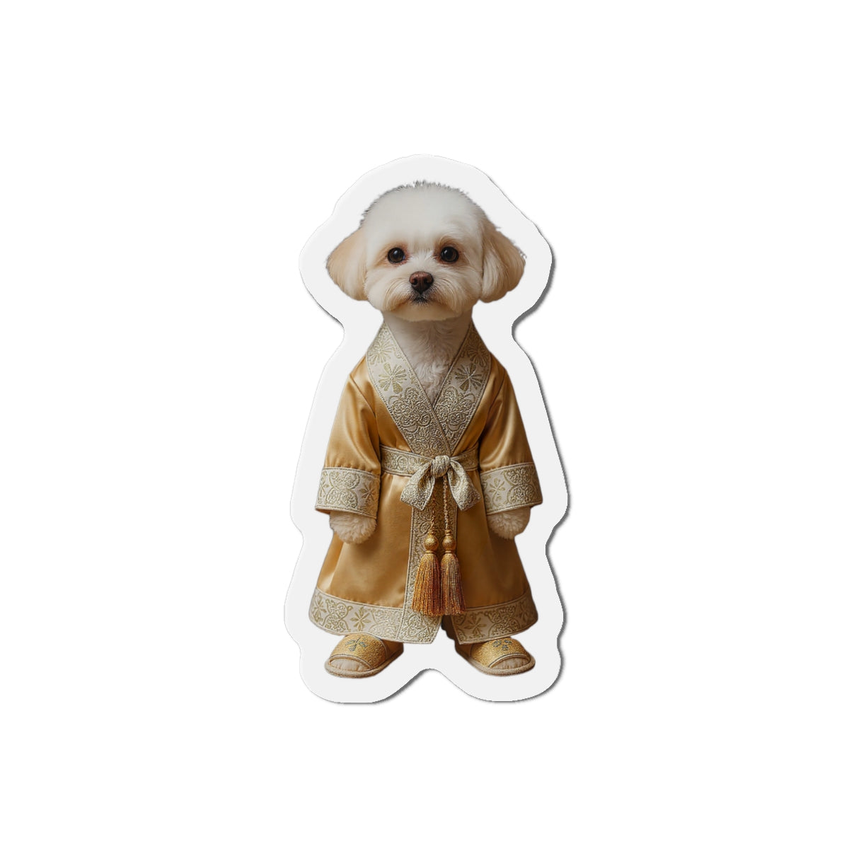 Cute Winking Blonde Girl Die-Cut Magnet – Fashionable Cartoon Fridge Sticker