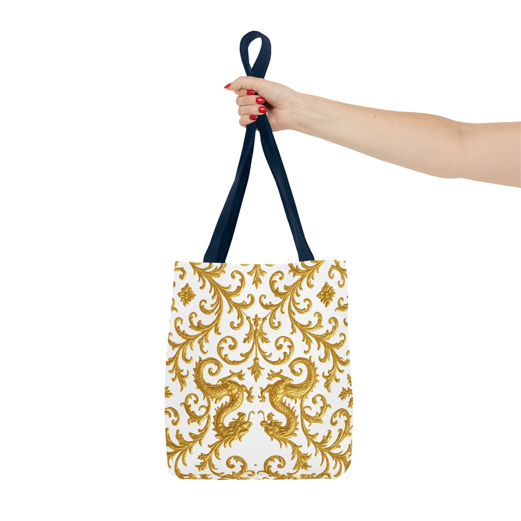Gold Baroque Pattern Tote Bag – Elegant Statement Shoulder Tote