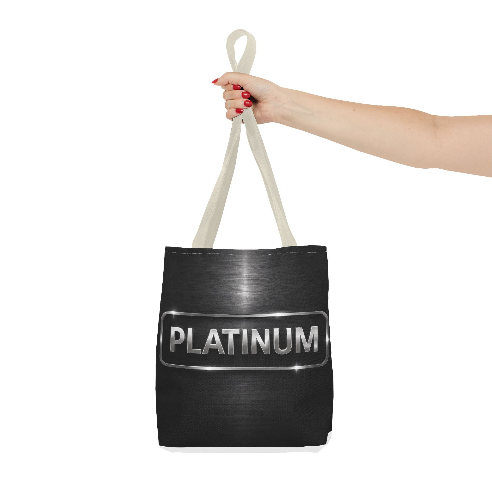 PLATINUM Tote Bag – Minimal Black Premium Statement Bag