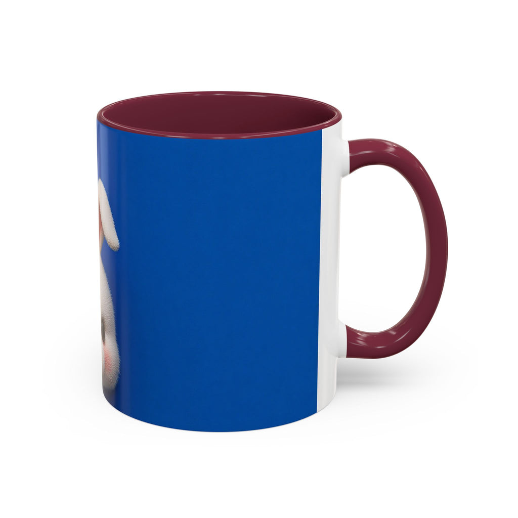 Blue Bunny Accent Mug – Cute Minimal Animal Art Cup