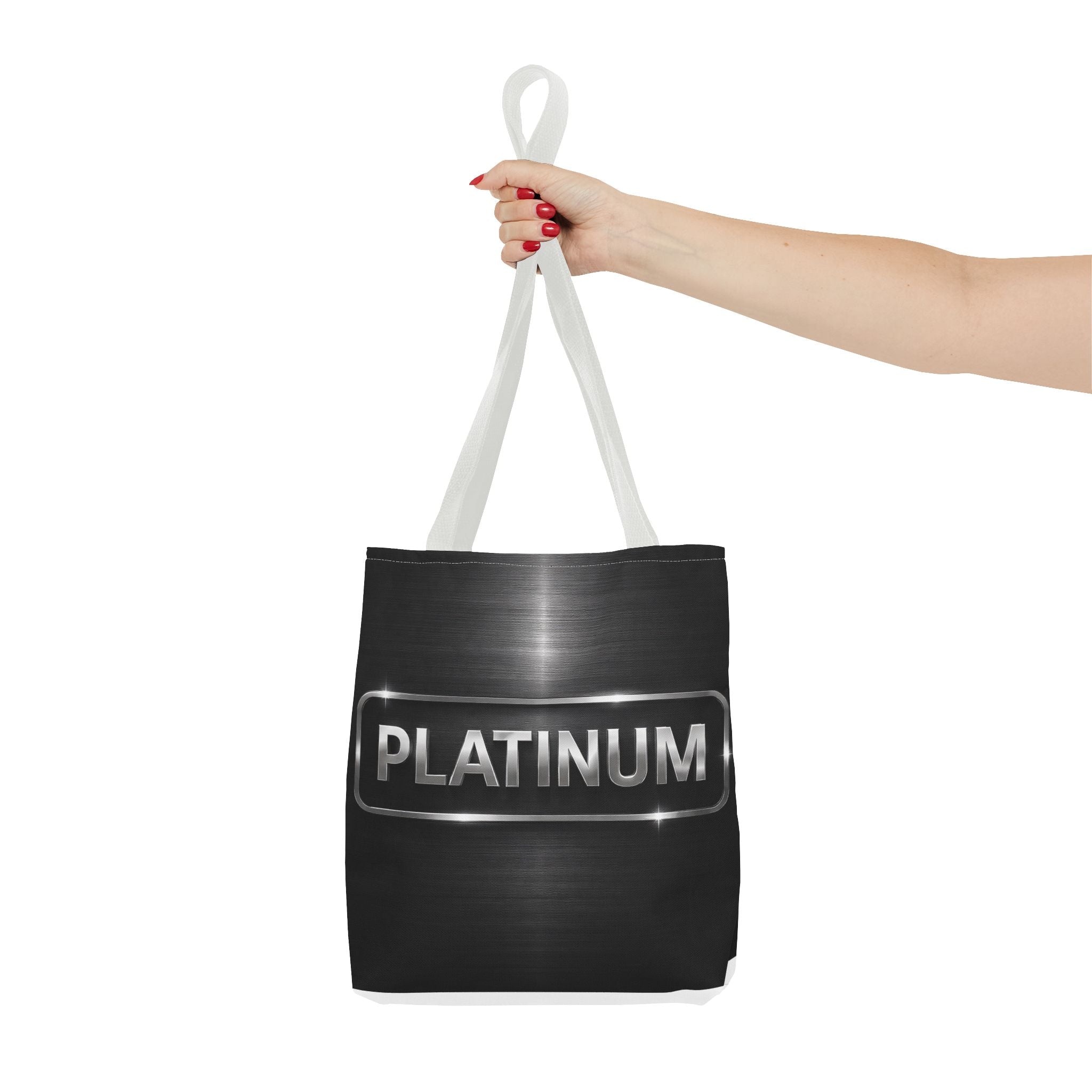 PLATINUM Tote Bag – Minimal Black Premium Statement Bag