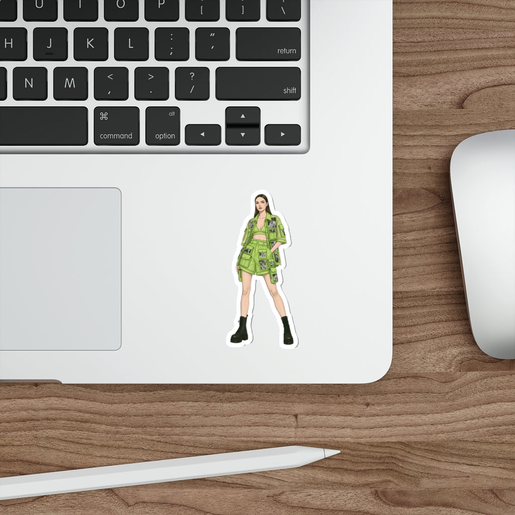 Minimal Fashion Girl Sticker — Clean & Stylish