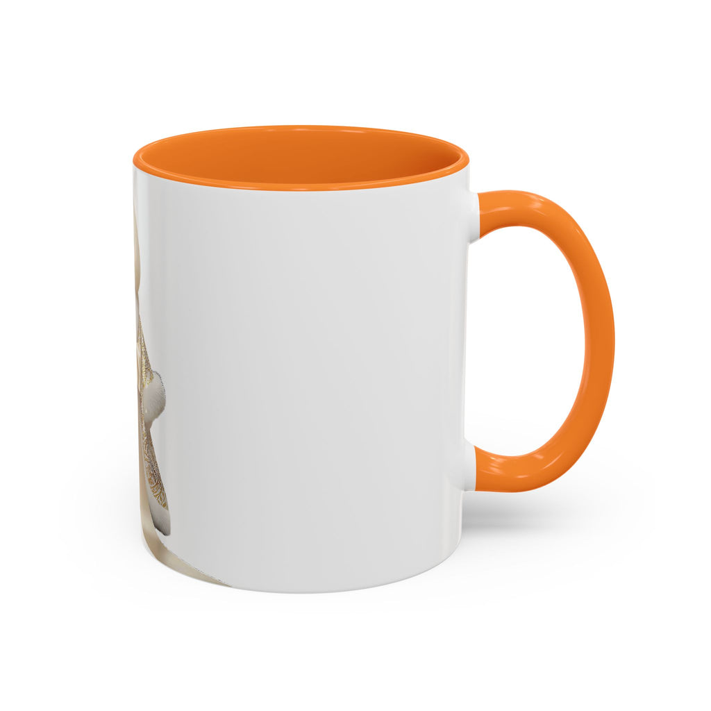 Regal Pup Love Mug – Elegant Gold Ribbon Edition