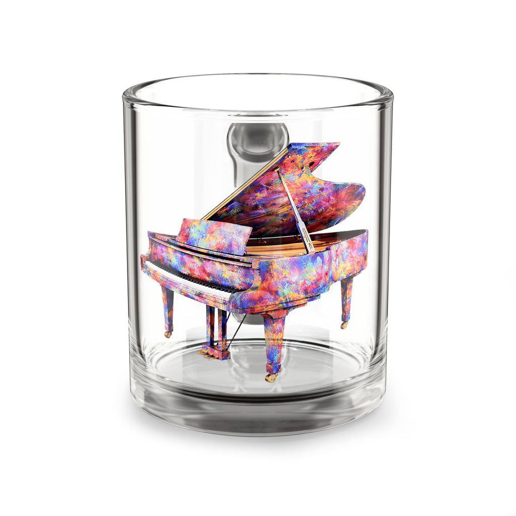 Floating Piano Glass Cup – Colorful Art Edition
