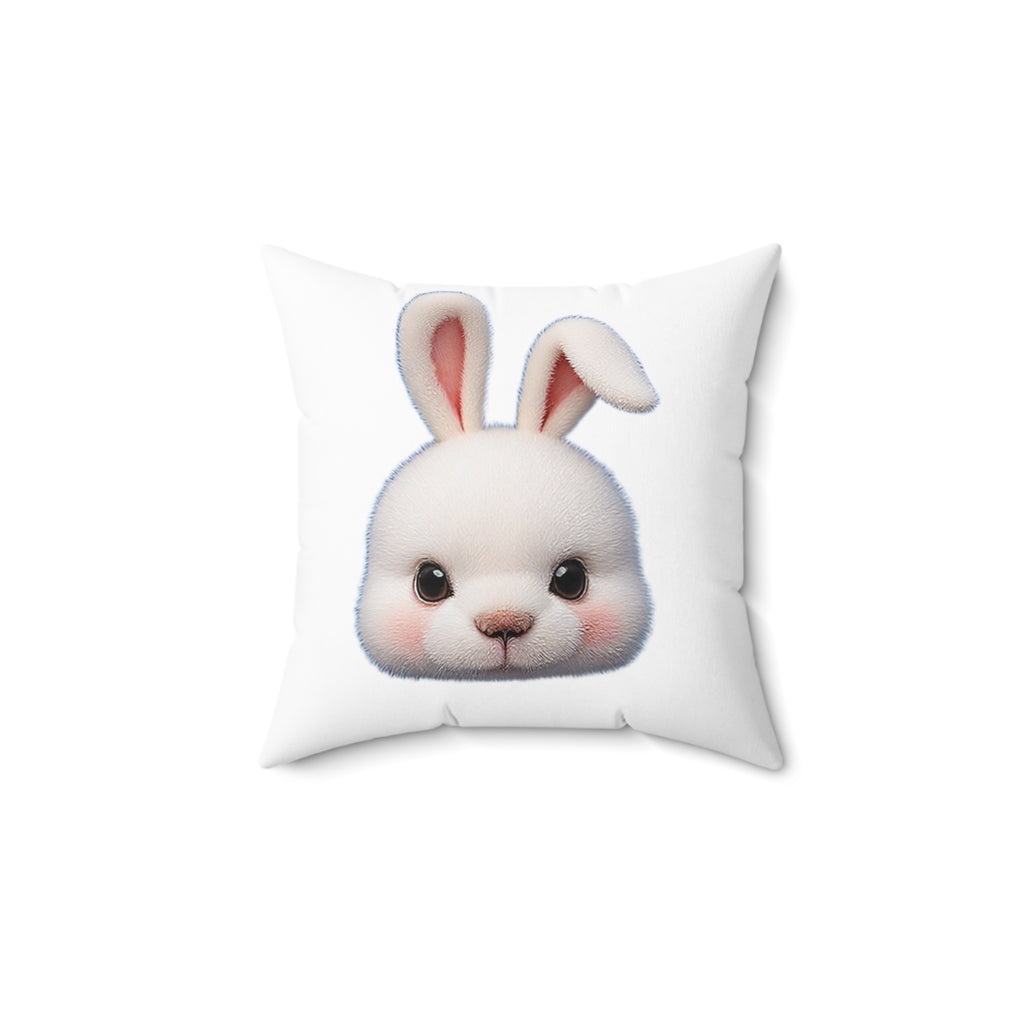 A Soft Bunny for Your Quiet Space Minimal Bunny Face Cushion